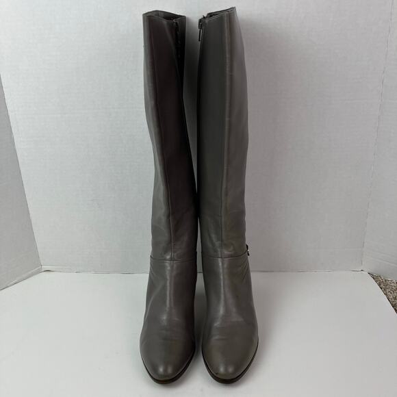 Salvatore Ferragamo Vintage Gray Heeled Tall Ridding Boots Size 8 B Narrow Worn - Picture 5 of 16
